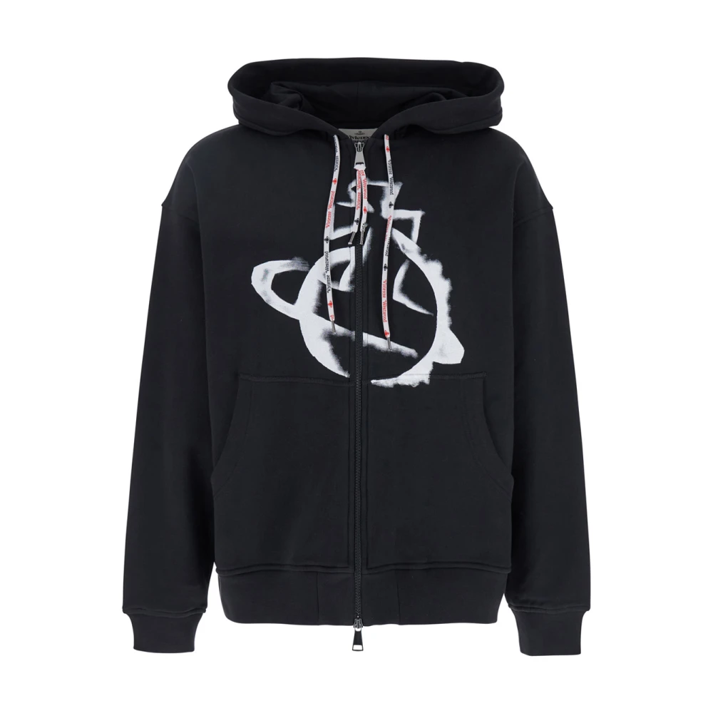 Vivienne Westwood Zwarte hoodie met Maxi Orb-logo Black Heren