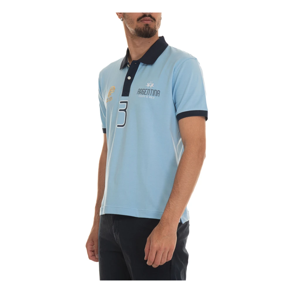 LA MARTINA Klassieke Polo Shirt voor Mannen Blue Heren