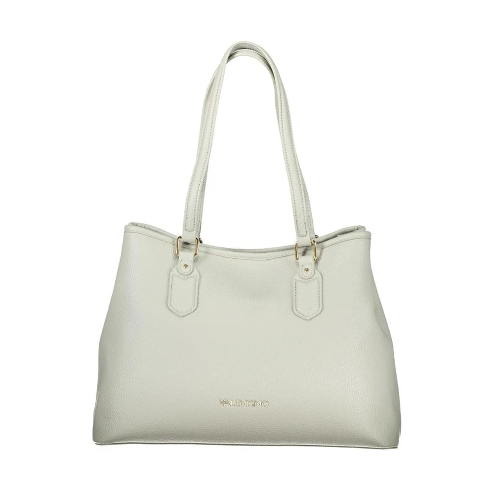 Valentino Women's Gray Shoulder Bags, One Size, Polyethylene Handbag With Textured Finish
