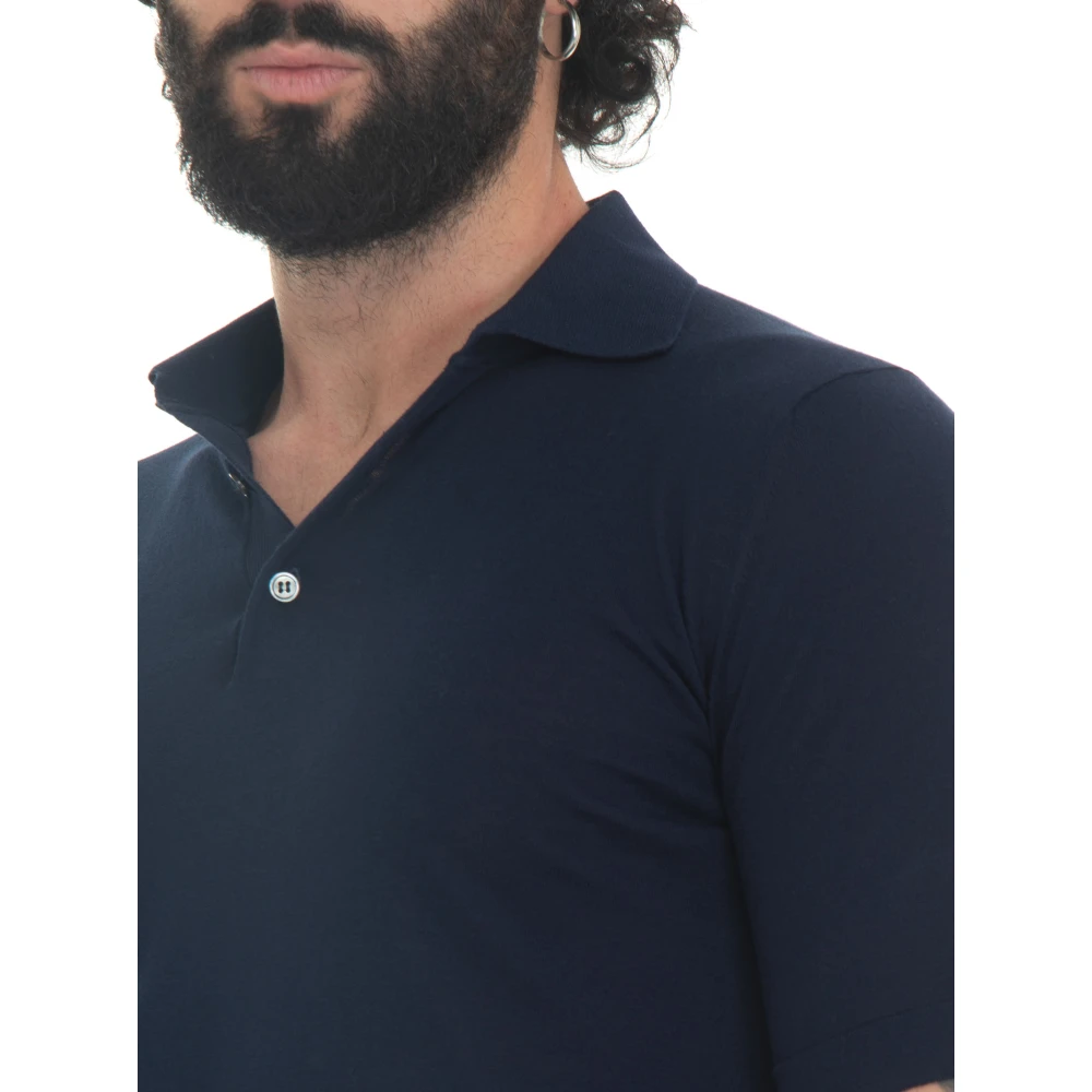 Hindustrie Slim Fit Polo Shirt Blue Heren