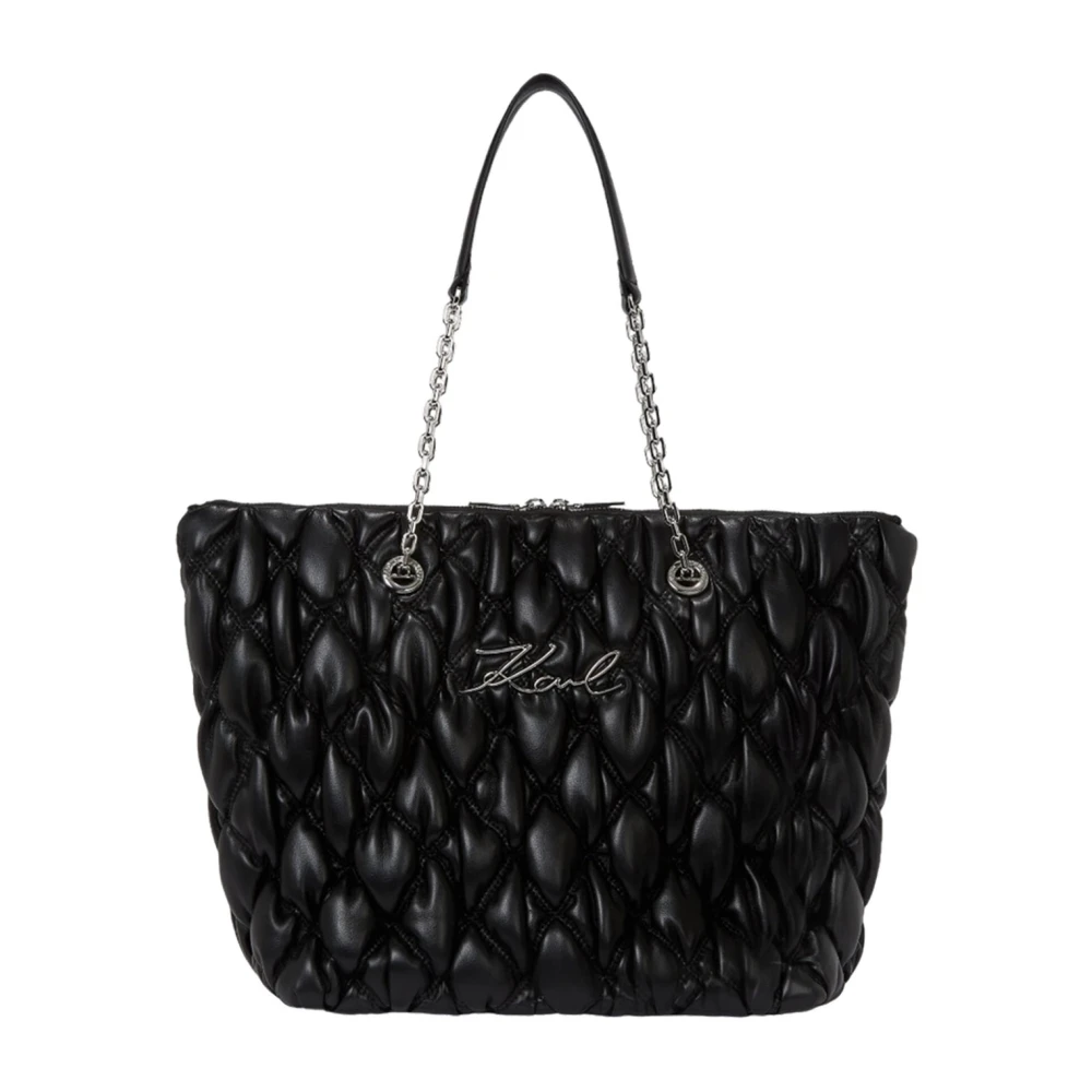 Karl Lagerfeld Totes & shoppers K Signature Kuilt Tote in zwart