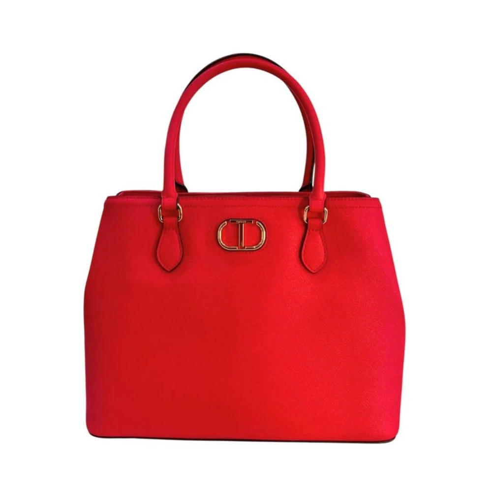 Twinset Women's Red Handbags, One Size, Elegant Pu Leather Handbag