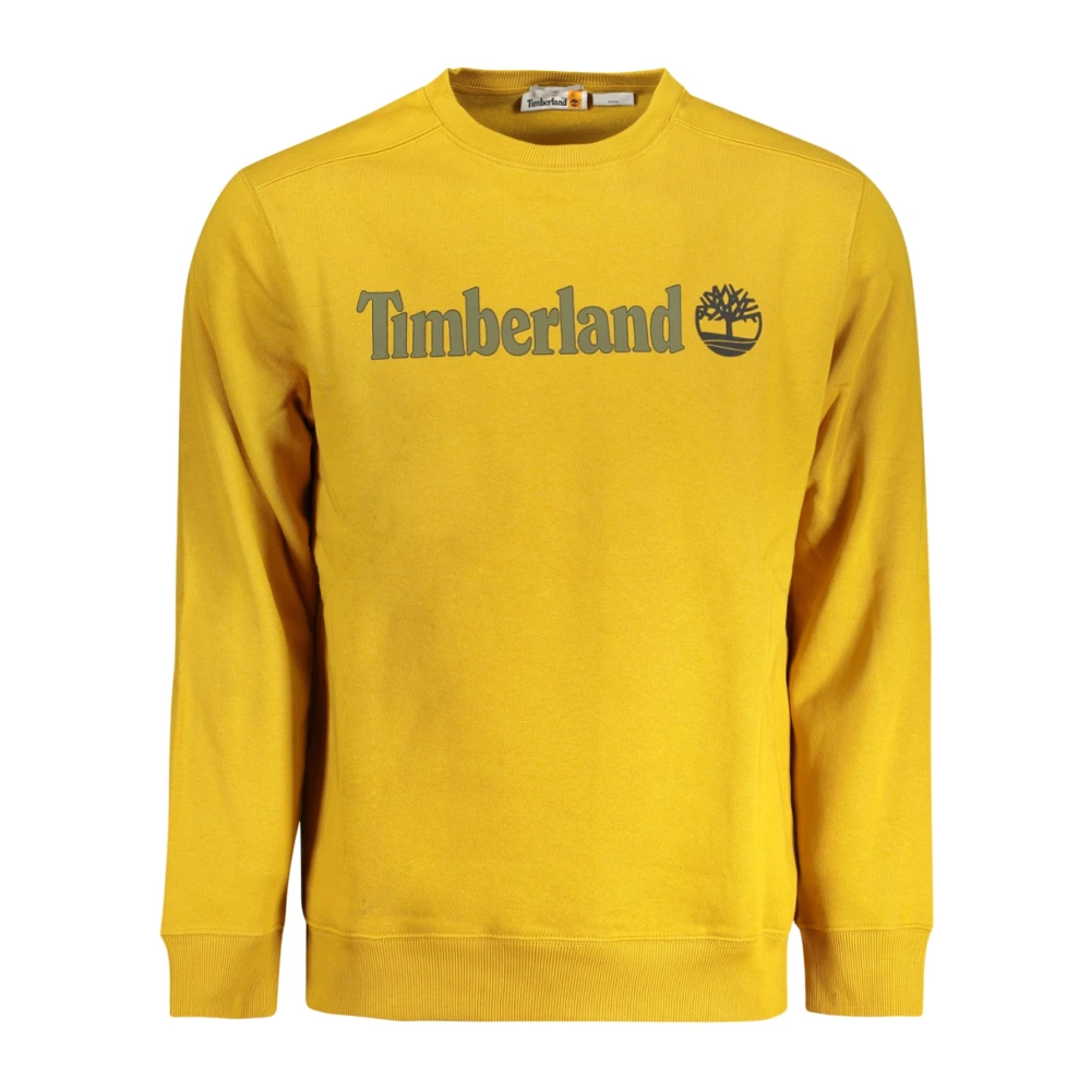 Timberland Gele sweatshirt met lange mouwen en print Yellow Heren