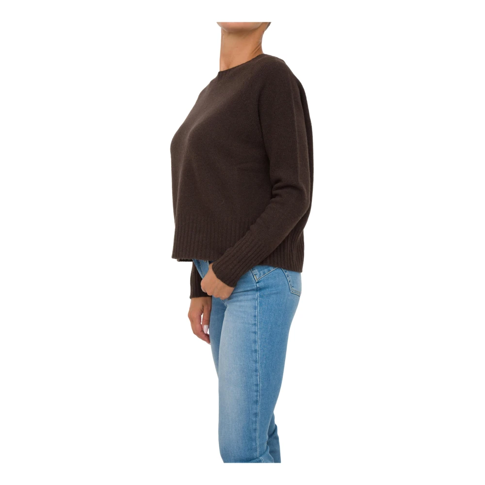 Marella Bruine Wollen Mouwloze Top Brown Dames