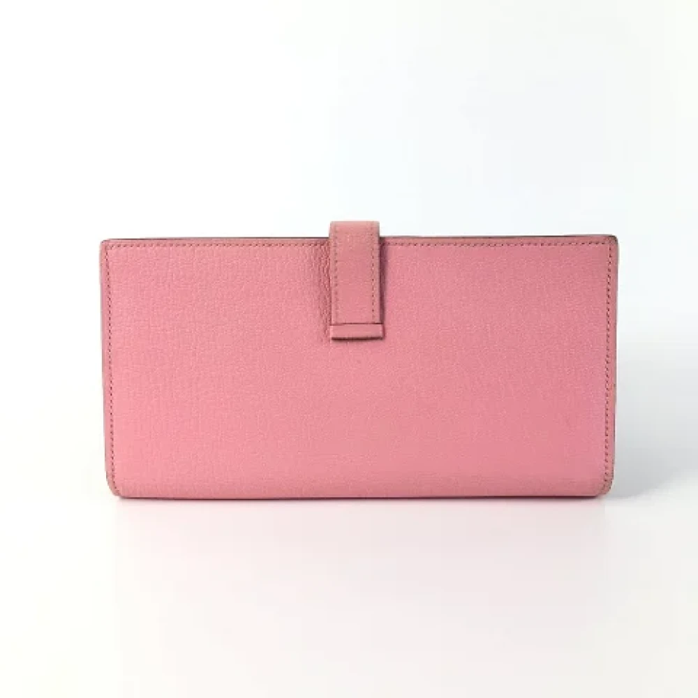 Hermès Vintage Pre-owned Leather wallets Pink Dames