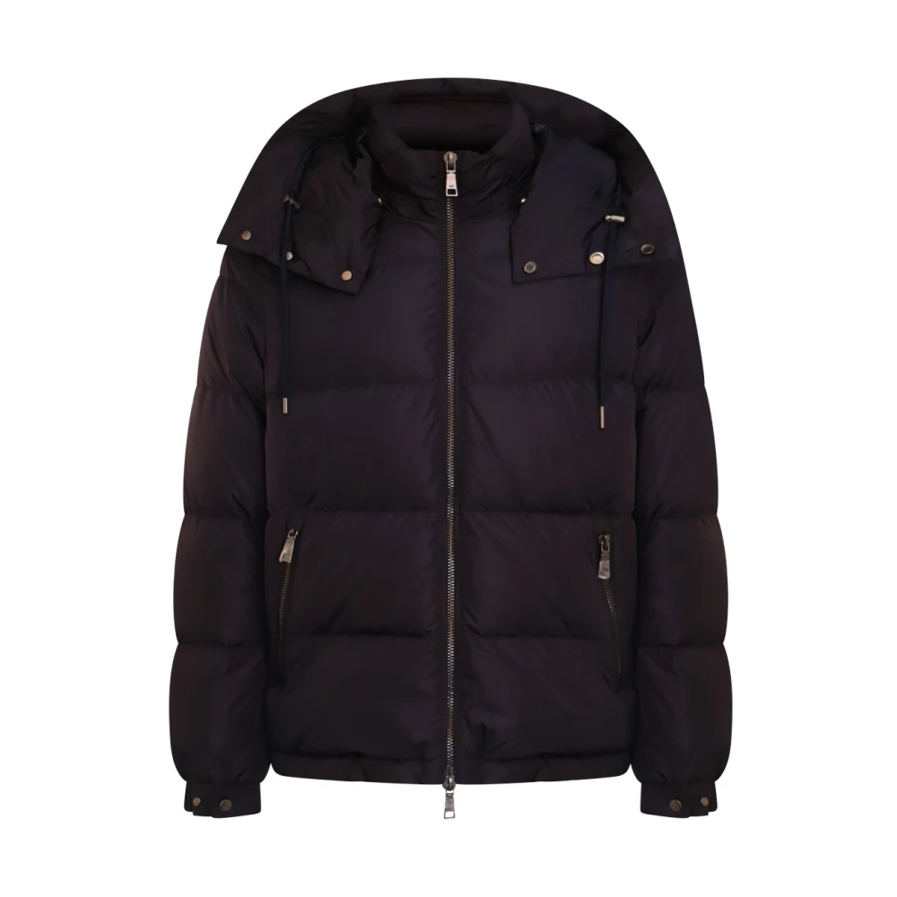 add Donkerblauwe donsjas met capuchon Black Heren