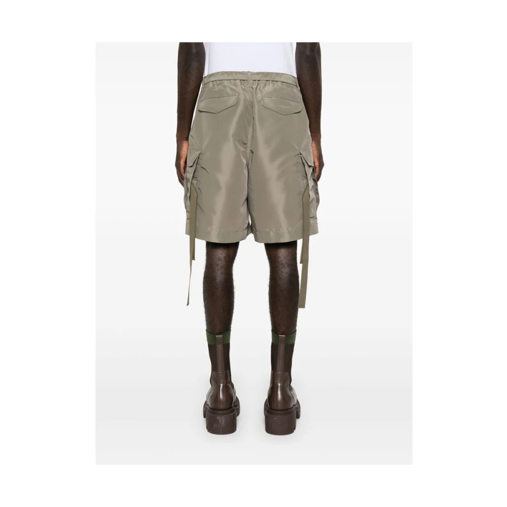 Sacai Cargo Zak Olijfgroene Shorts Green Heren