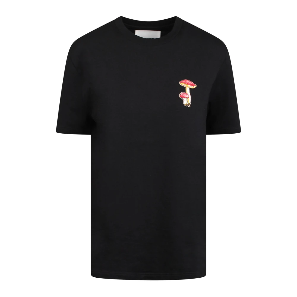 Jil Sander Logo Patch Katoenen T-shirt Black Dames