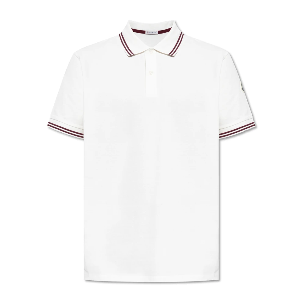 Moncler Polo met logo White Heren