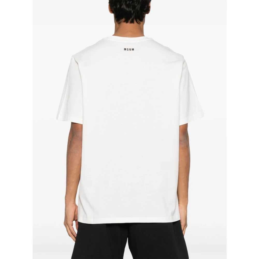 Msgm Wit T-shirt en Polo White Heren