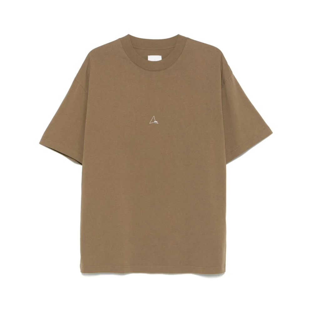 ROA Olijfbruine Crew Neck T-shirt Brown Heren
