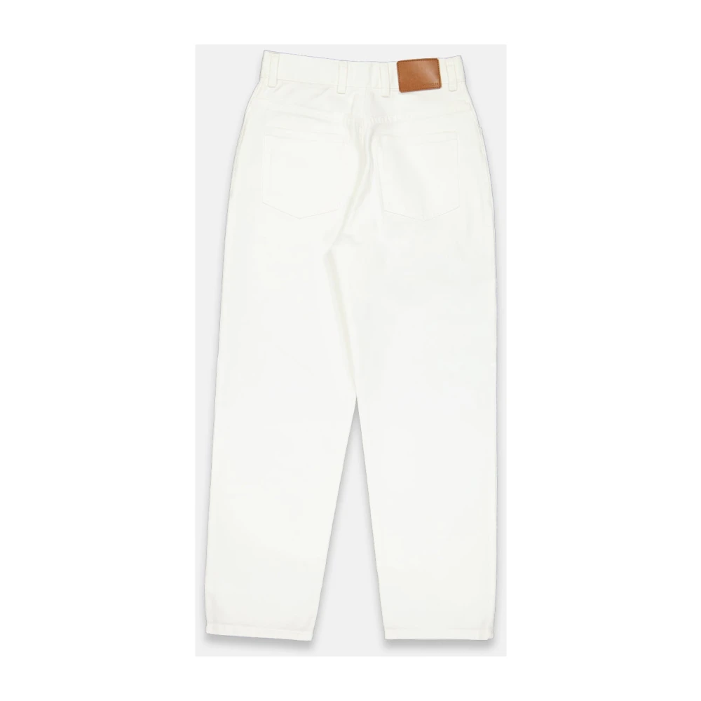 Moncler Mom Fit Denim Jeans White Dames