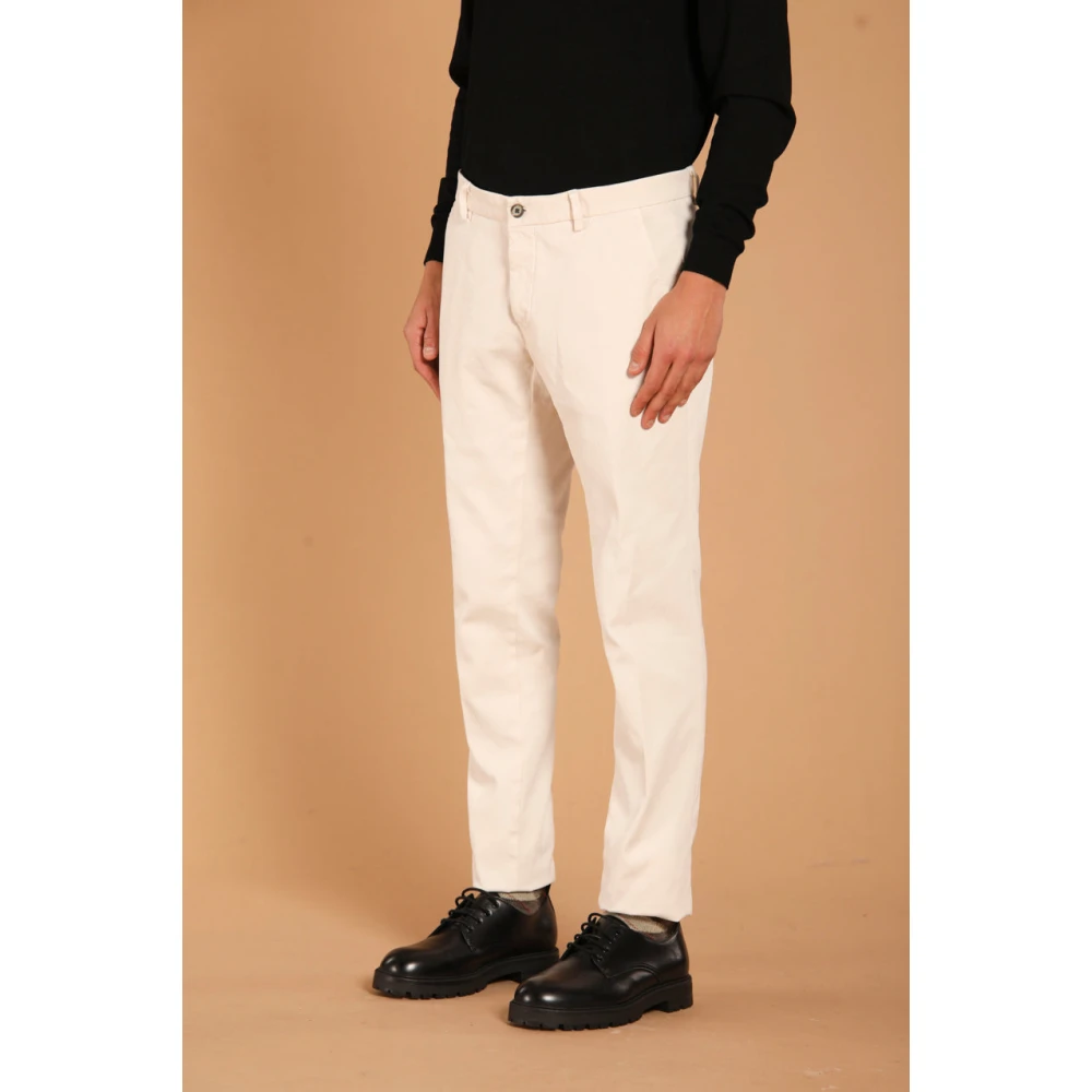 Mason's Slim Fit Witte Chino Broek White Heren
