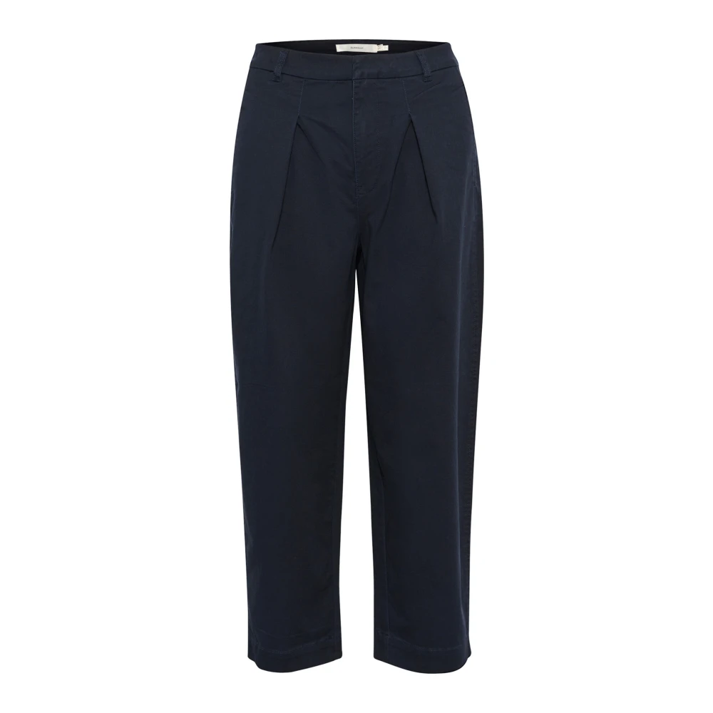 InWear Marineblauwe Wijde Gebogen Broek Blue Dames