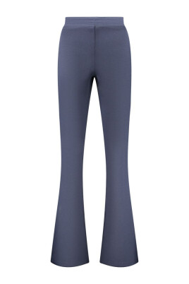 blue-polyester-elastic-waist-pants
