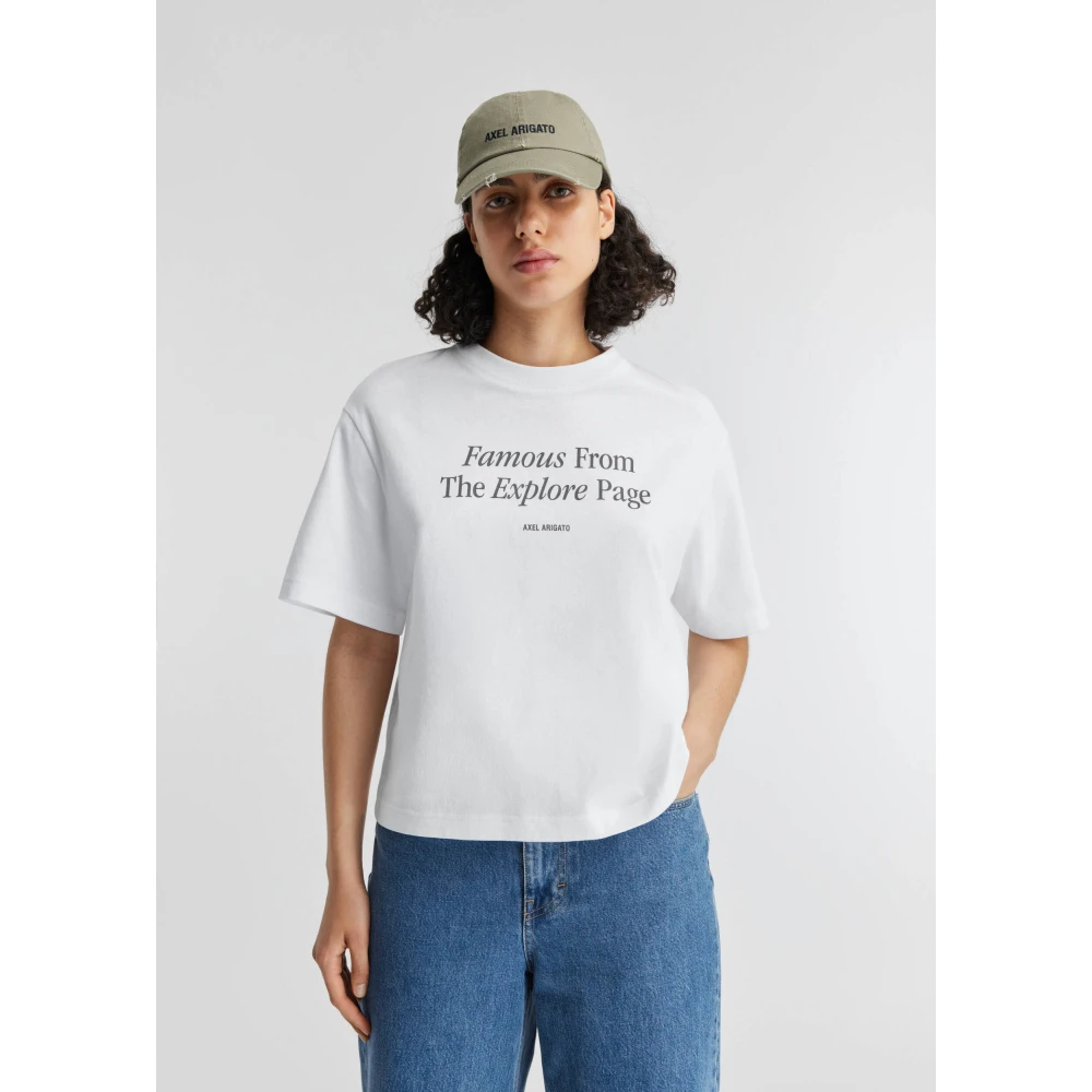 Axel Arigato Famous Printed T-Shirt White Dames