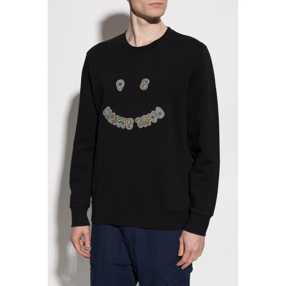 PS By Paul Smith Sweatshirt met kleurrijk geborduurd logo Black Heren