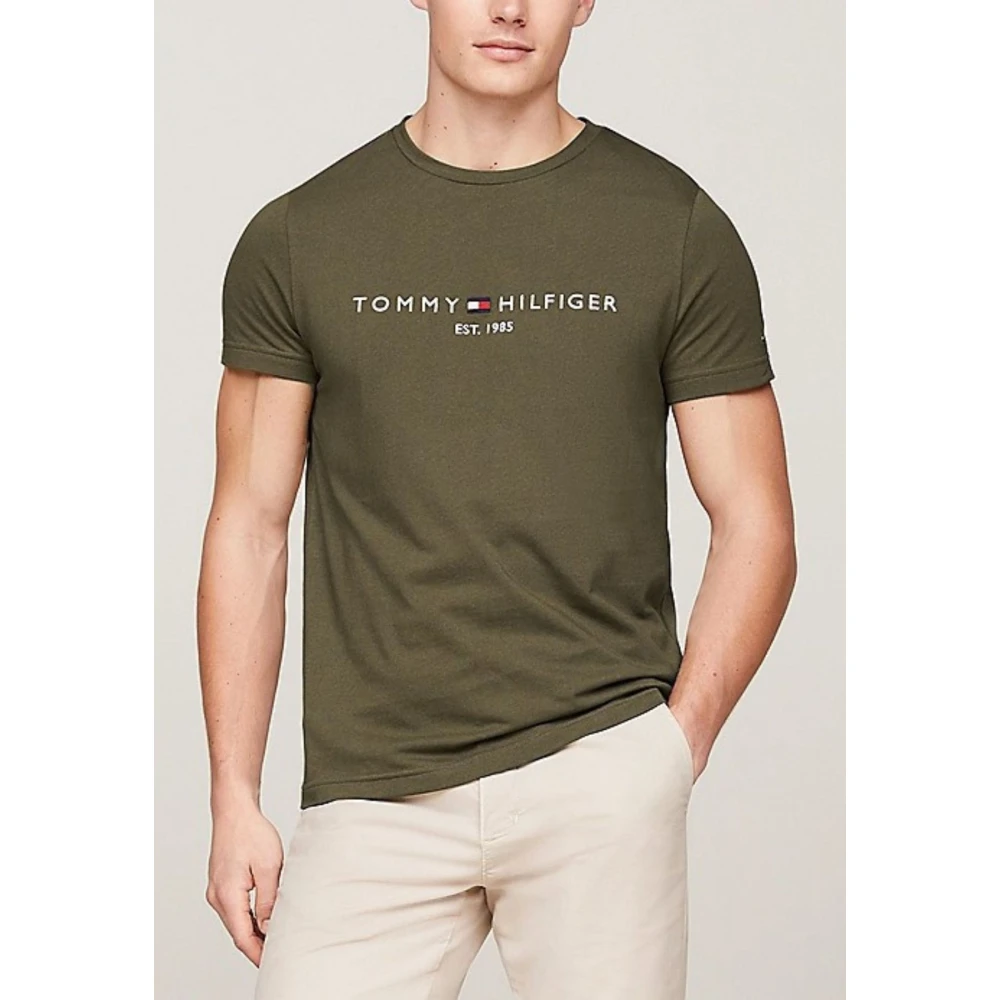 Tommy Hilfiger Heren Logo T-shirt Green Heren