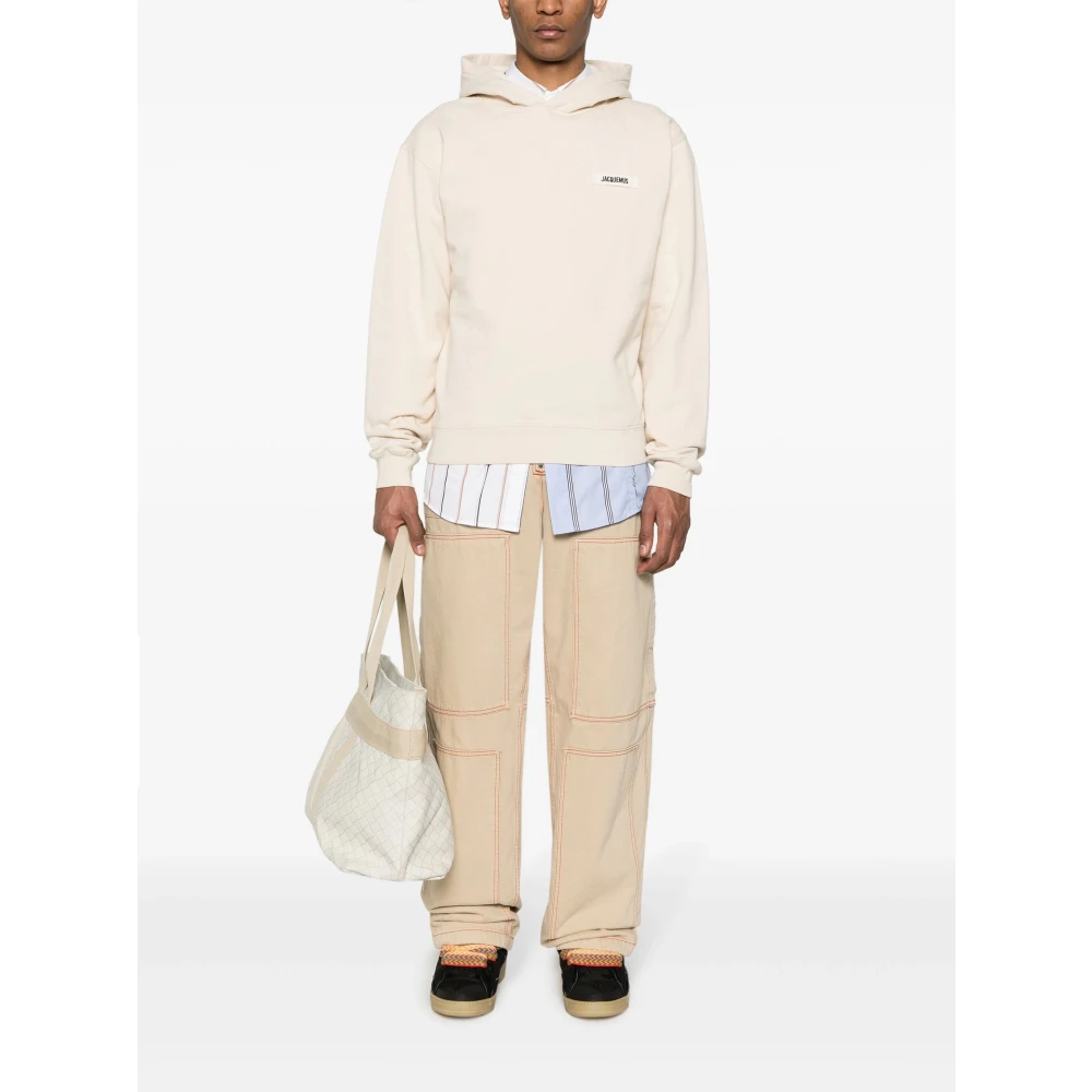 Jacquemus Luxe Beige Katoenen Hoodie Beige Heren