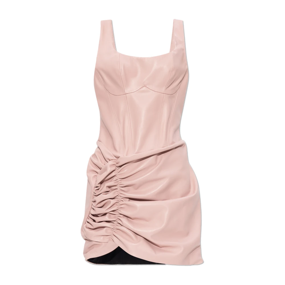 The Mannei Leren jurk 'Wishaw' Pink Dames