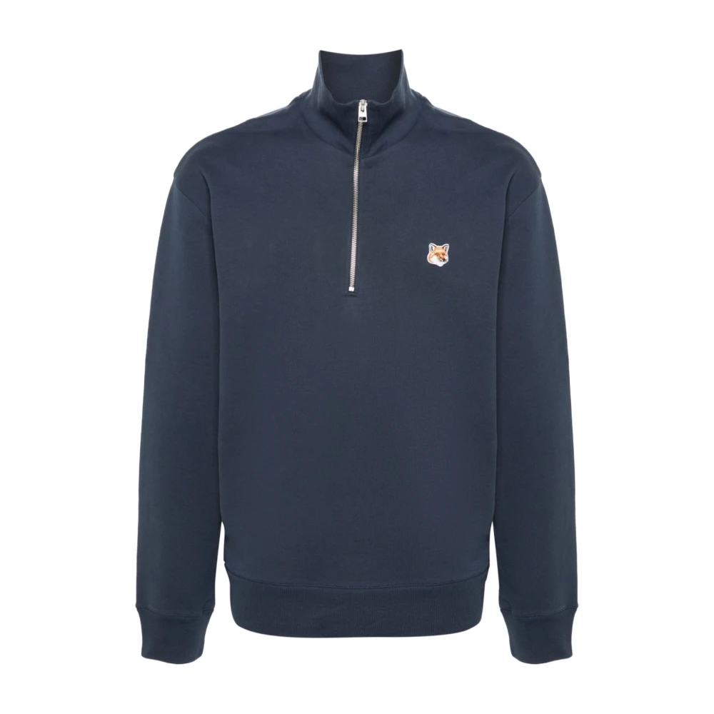 Maison Kitsuné Blauwe Trui met Stijl Blue Heren