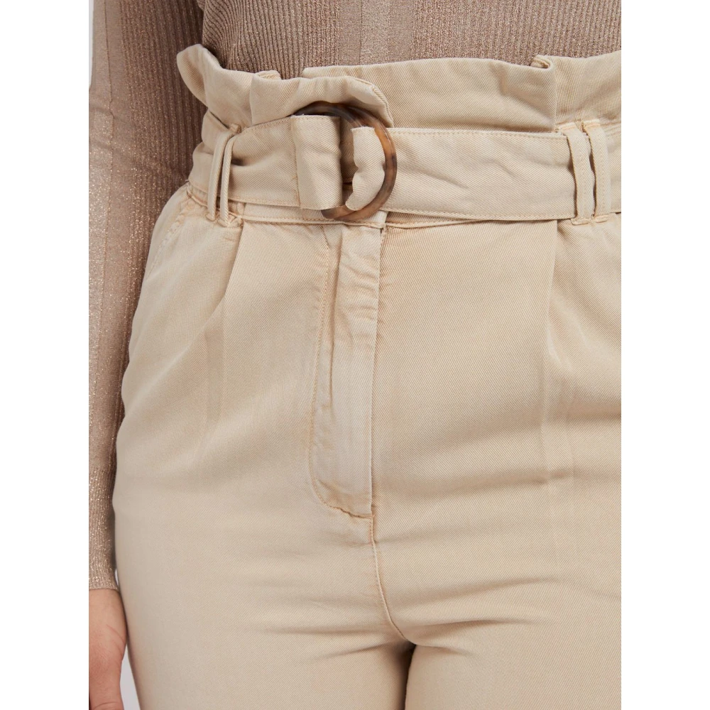 Guess Stijlvolle Broeken voor Mannen en Vrouwen Beige Dames