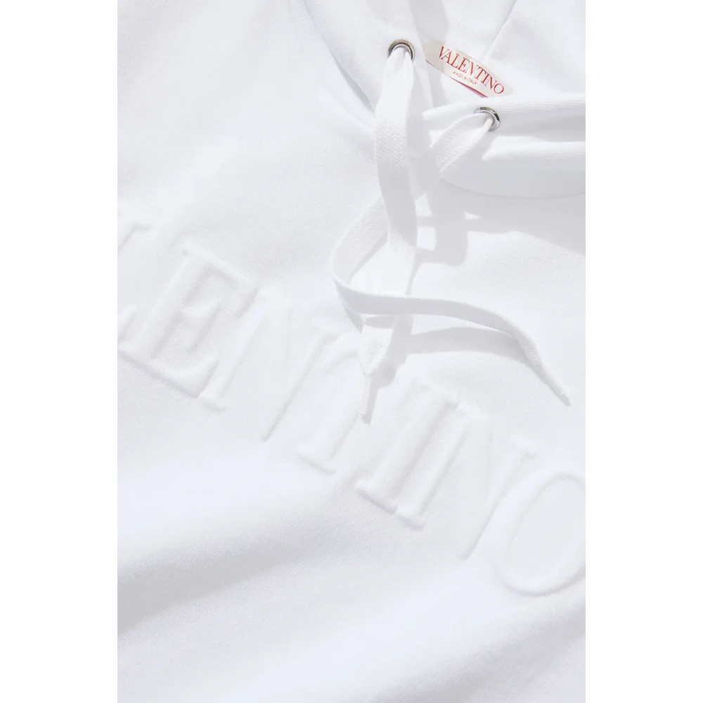 Valentino Garavani Veelzijdige Katoenen Hoodie voor Moderne Mannen White Heren