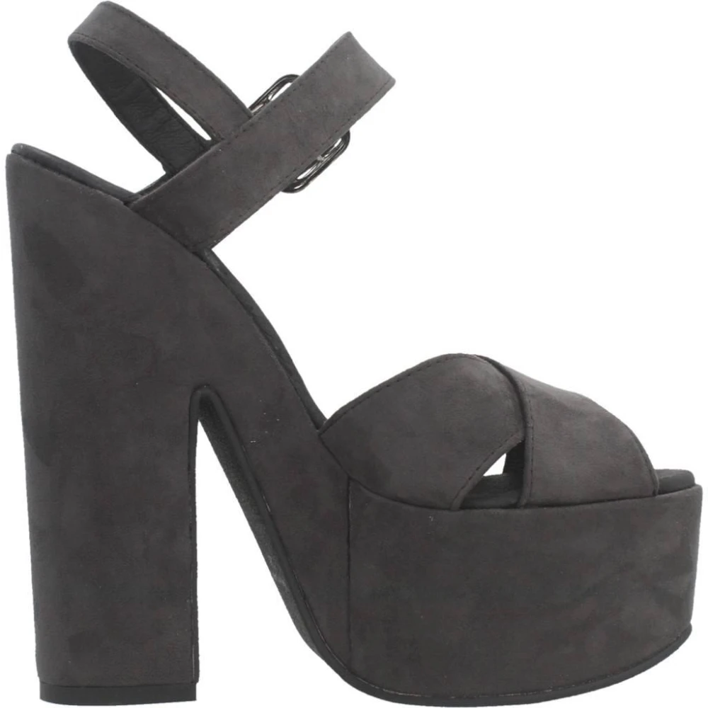 Yellow Vrouw Grijs Schoenen Dames, 38 Eu, Elegante High Heel Sandalen