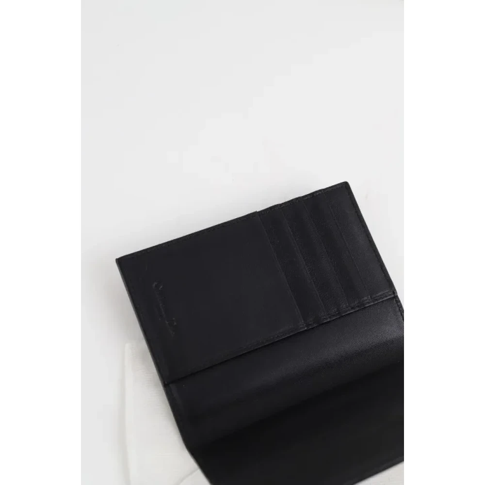 Dior Vintage Pre-owned Leather wallets Black Dames