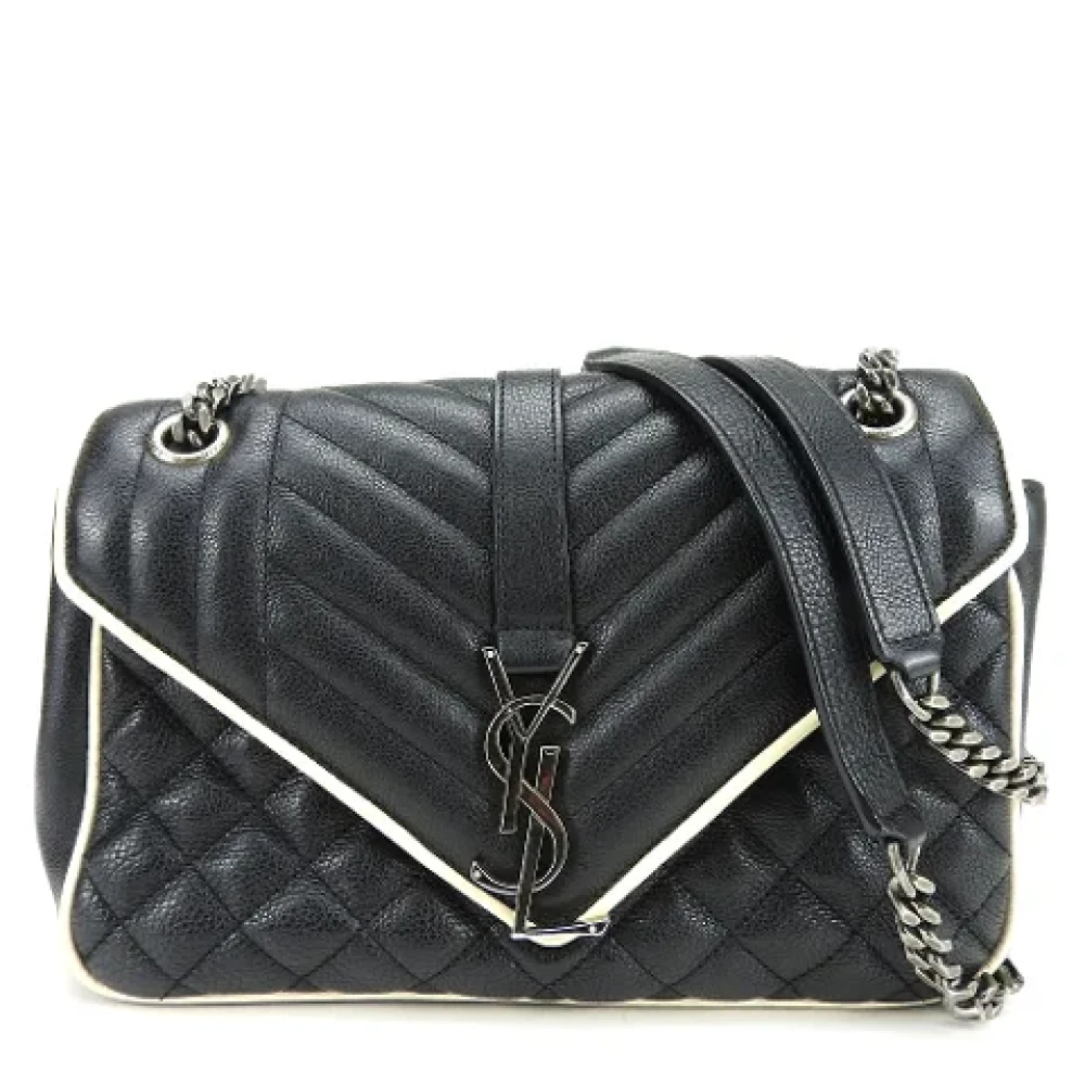 Yves Saint Laurent Vintage Pre-owned Leather shoulder-bags Black Dames