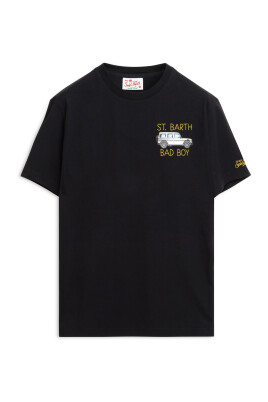patterned-car-t-shirt-with-logo-embroideries