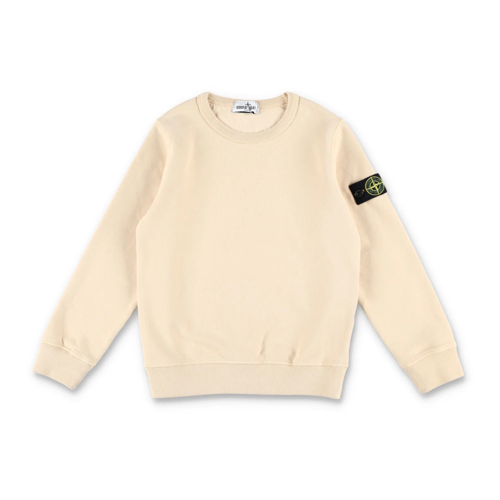 Stone Island Beige Crew Neck Stickat Aw24 Beige, Pojke