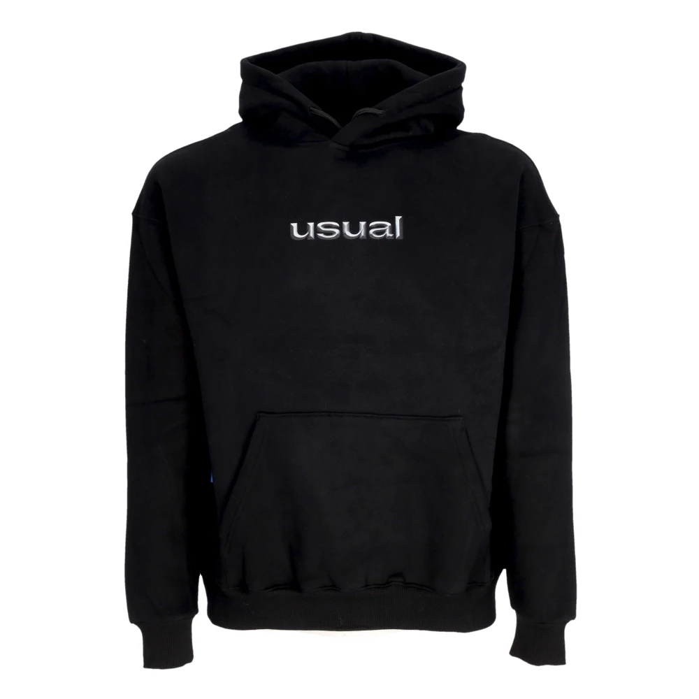 Usual Metal Hoodie met Voorzak Black Heren