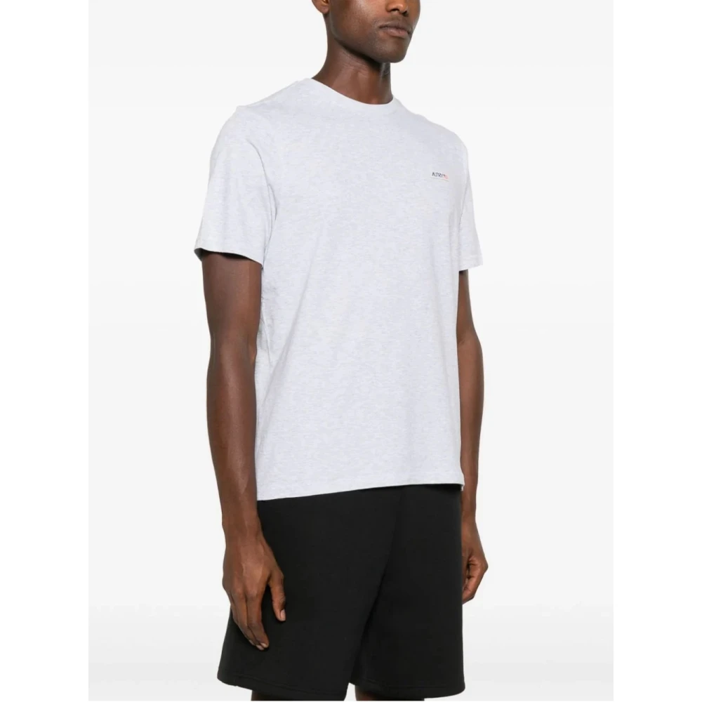 Autry Klassiek Katoenen T-shirt voor Mannen Gray Heren