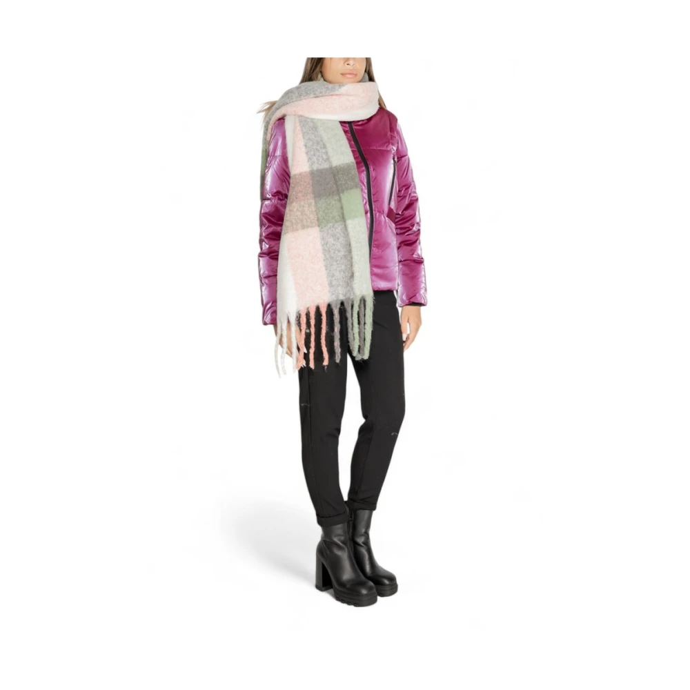 Only Grijze Sjaal van Gerecycled Polyester Multicolor Dames