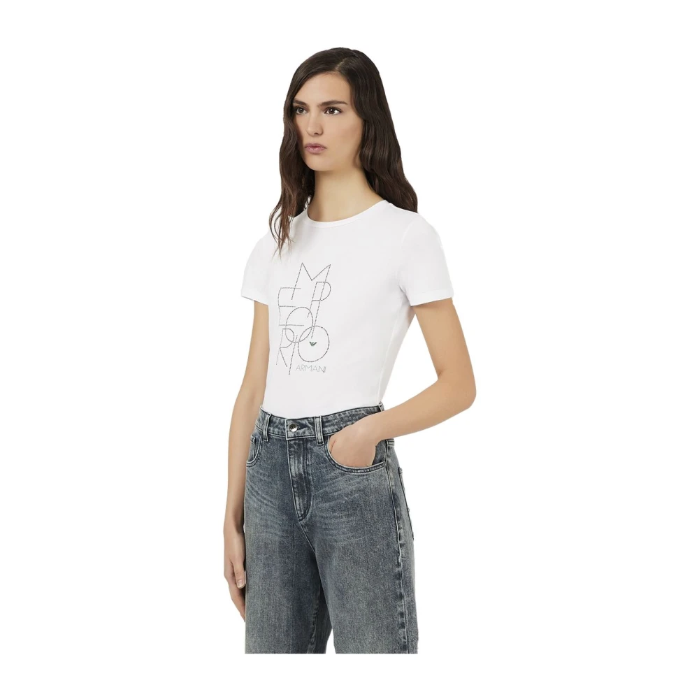 Emporio Armani Korte Mouw T-shirt White Dames