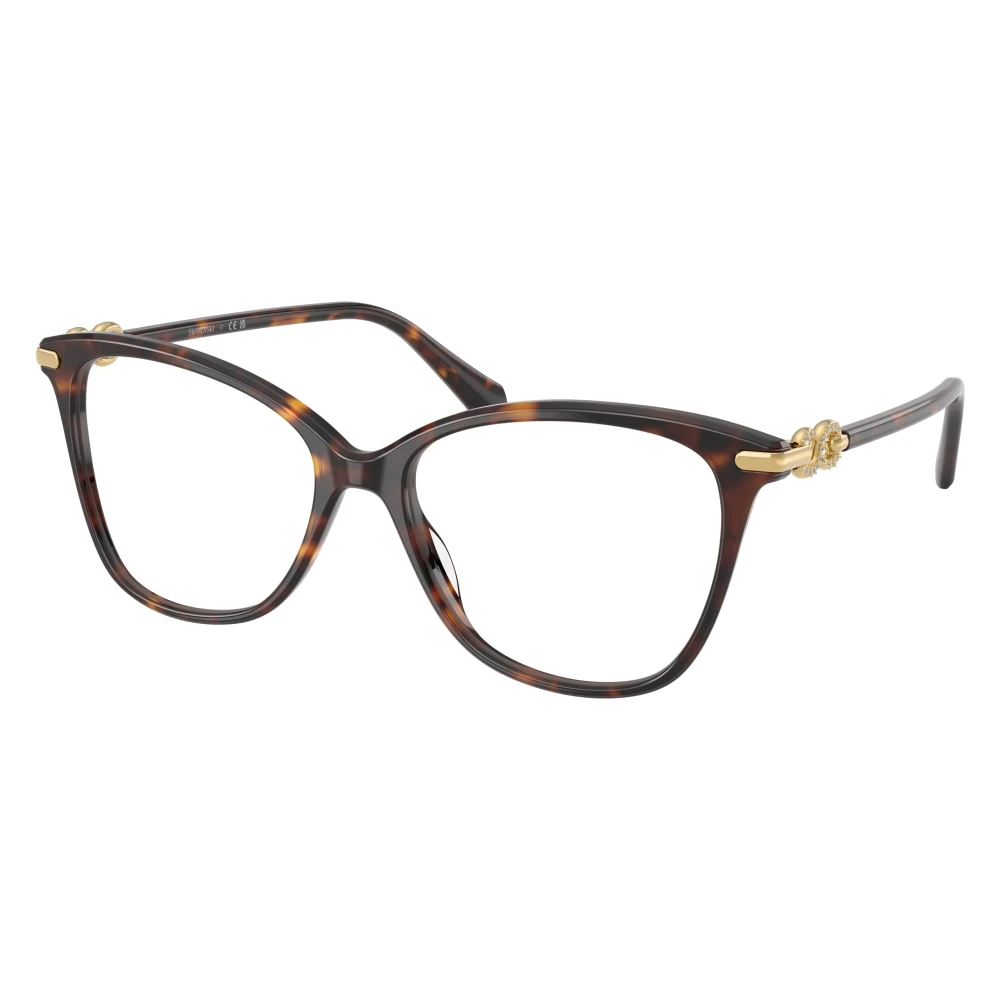 Swarovski Sk2074 1002 Woman Optical Frames Acetate Turtle Transparent Cat Eye Normal - Image 2