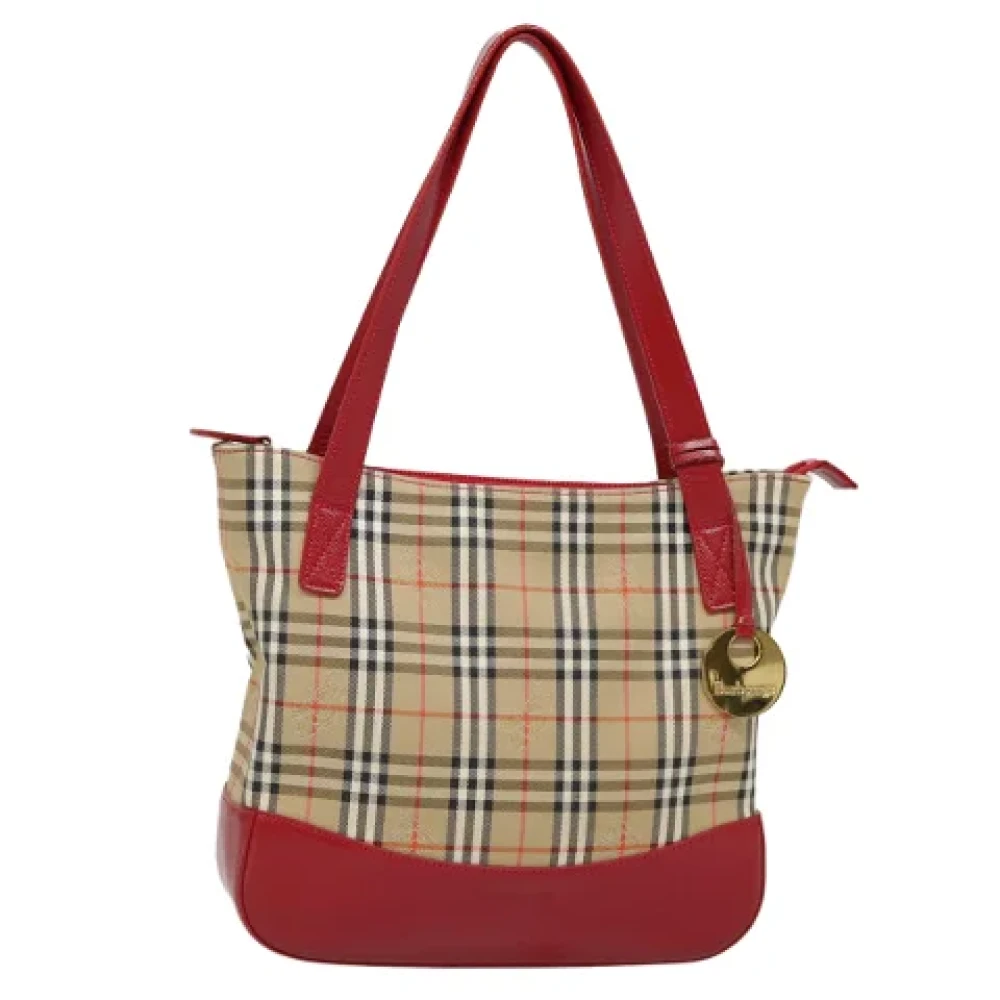 Burberry Vintage Pre-owned Canvas handbags Beige Dames