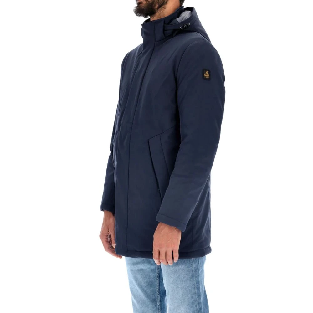 RefrigiWear Blauwe Gewatteerde Parka met Afneembare Capuchon Blue Heren