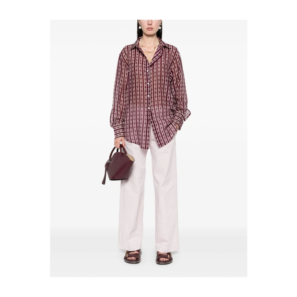 Forte Rode Shirts Ss25 Dameskleding Brown Dames