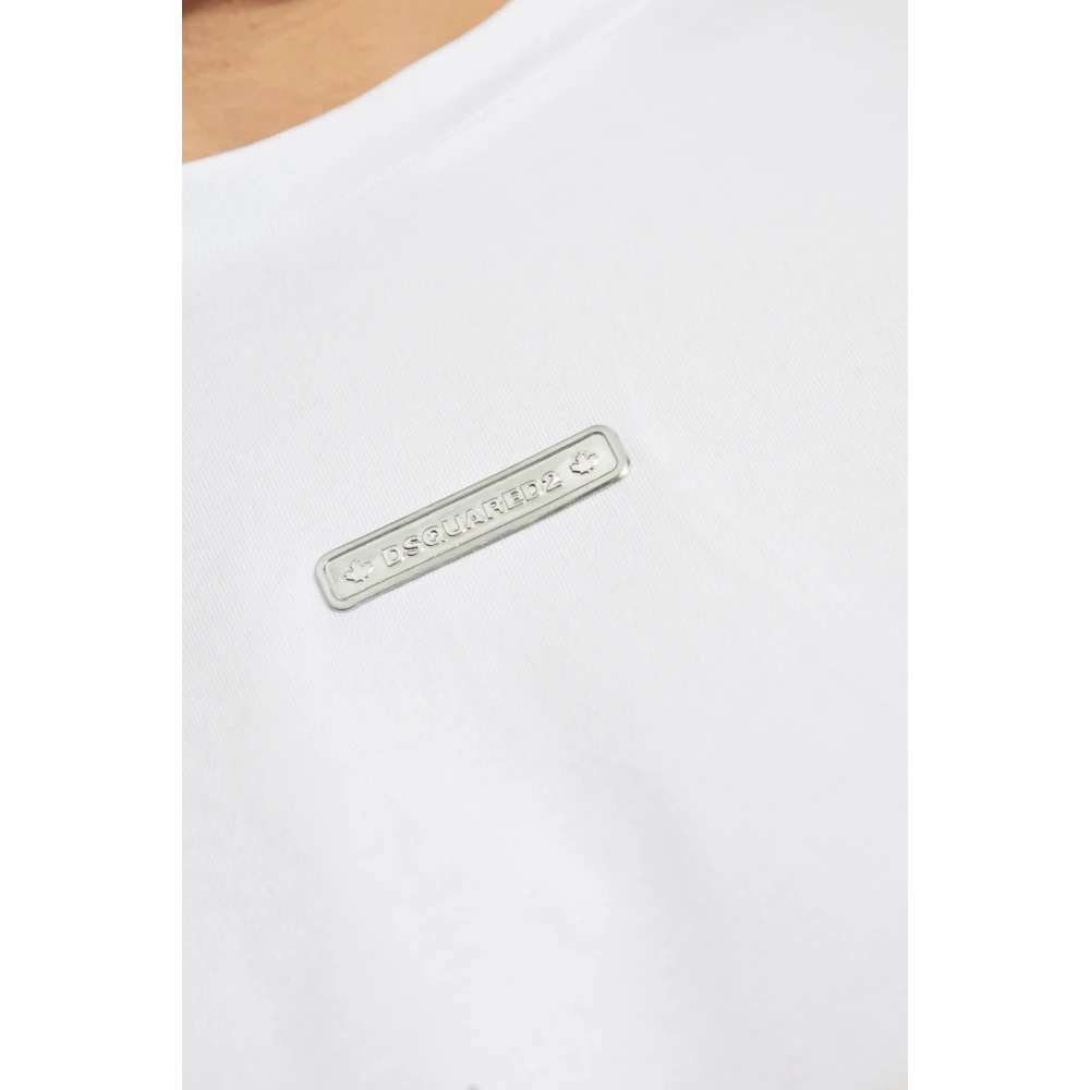 Dsquared2 T-shirt met logo White Heren