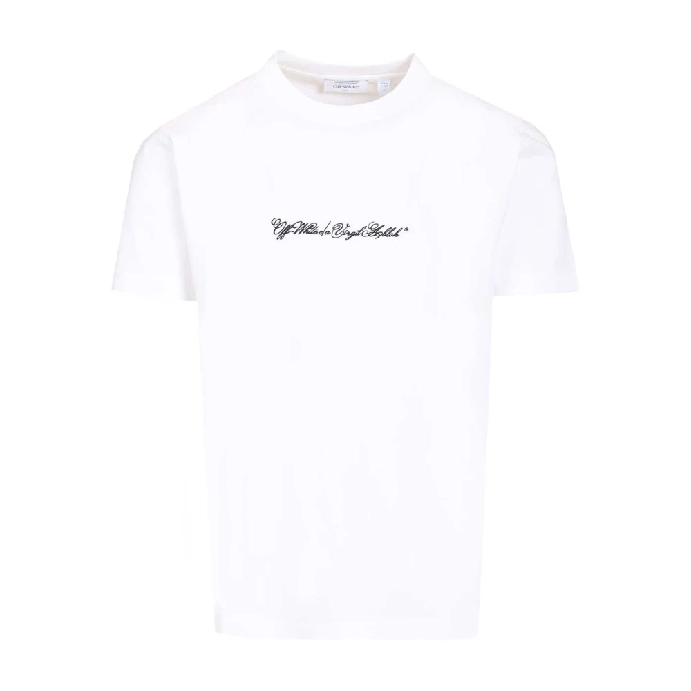 Off White Men's White Off T-Shirts, L, Script Arrow Slim T-Shirt