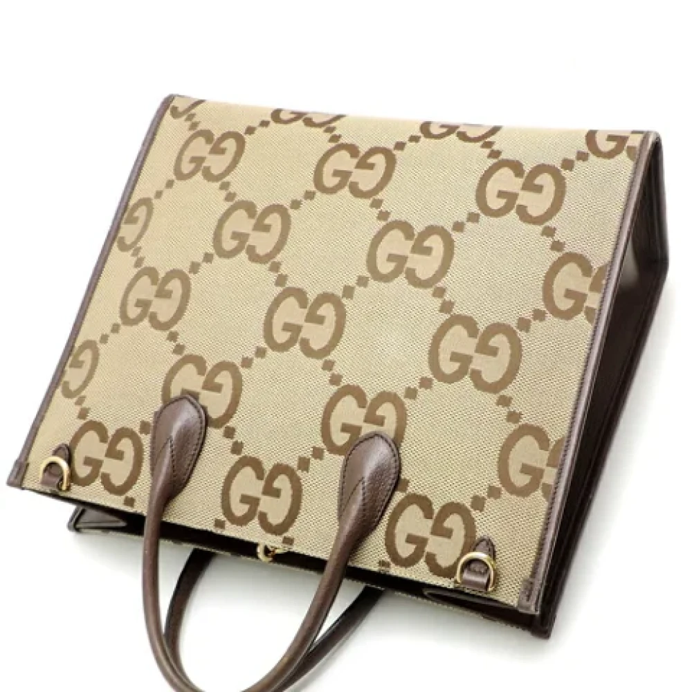 Gucci Vintage Pre-owned Leather totes Beige Dames