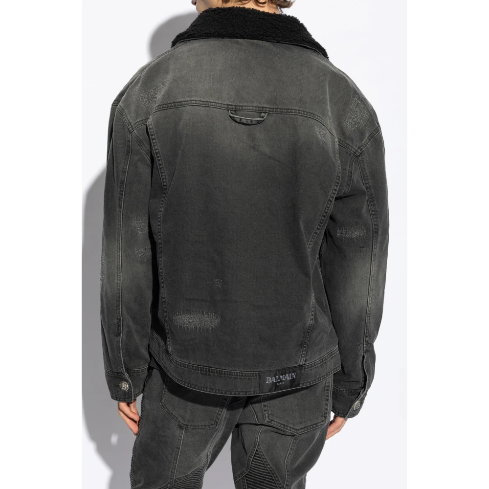 Balmain Denim Jas Gray Heren