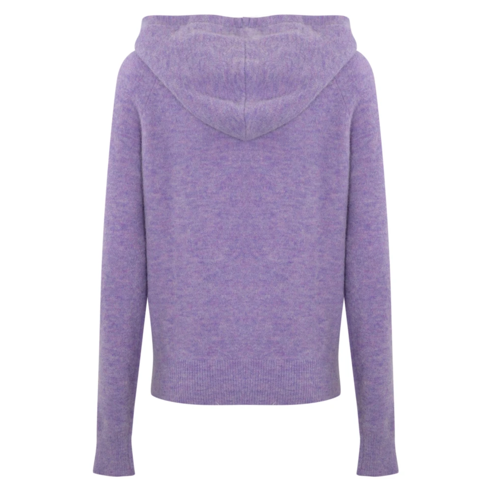 MC2 Saint Barth Paarse wollen blend hoodie trui Purple Dames
