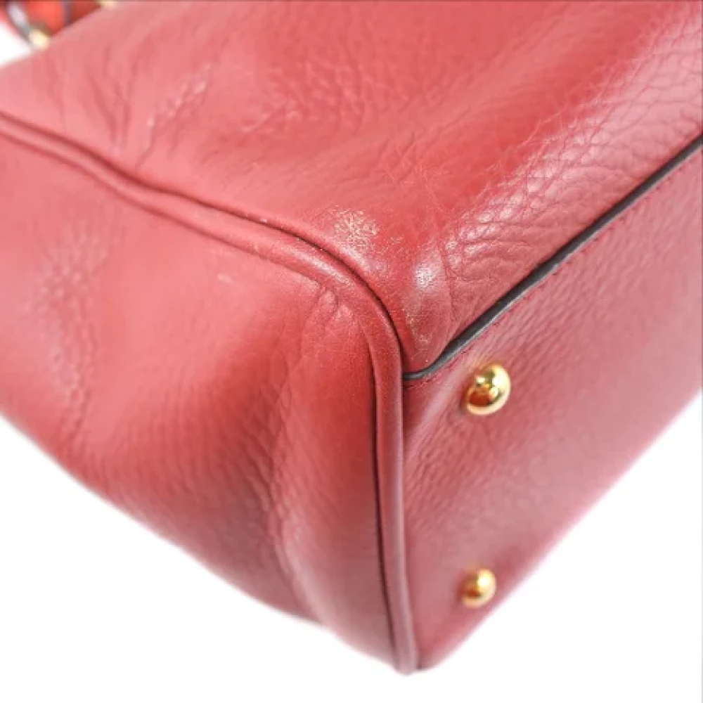 Loewe Pre-owned Leather shoulder-bags Red Dames