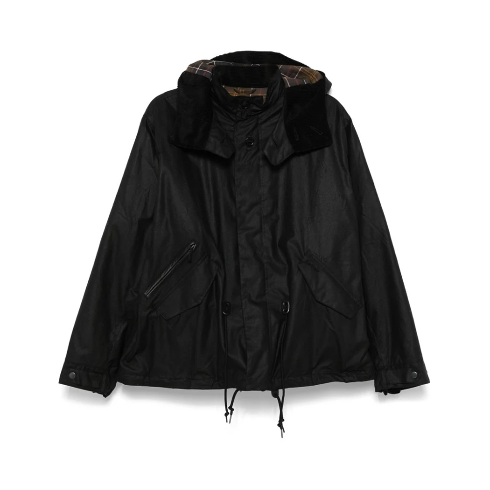 Barbour Waterdichte Wax Parka Jas Black Heren