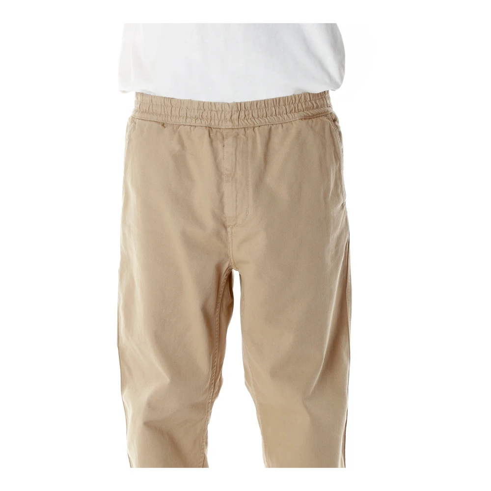 Carhartt WIP Casual katoenen broek met elastische taille Beige Heren