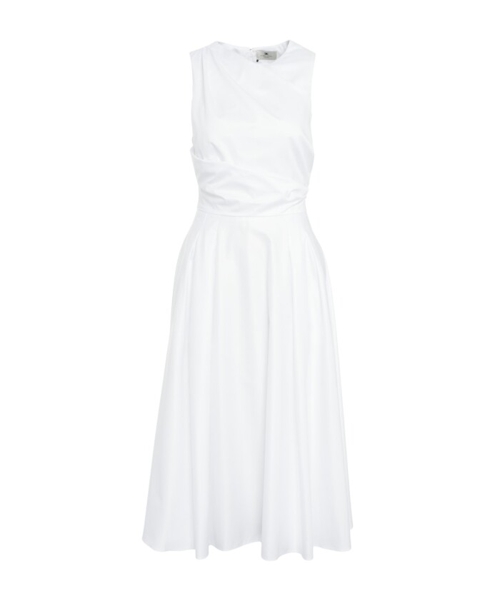 witte-poplin-midi-jurk-mouwloos