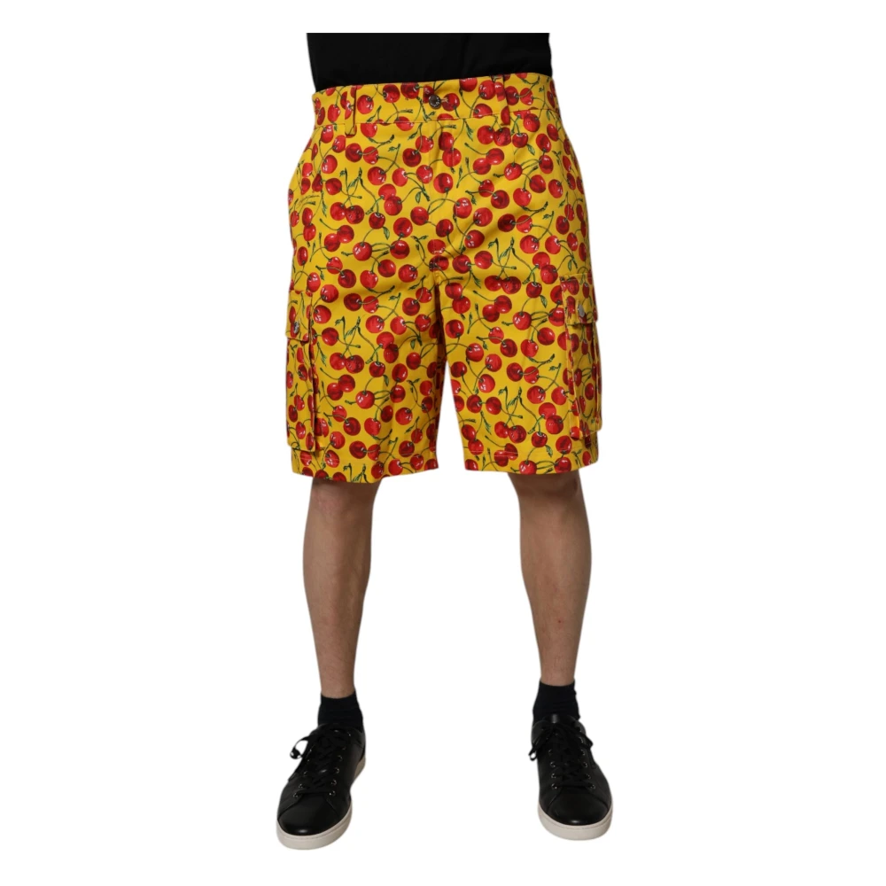 Dolce & Gabbana Men's Multicolor Casual Shorts, M, Printed Bermuda Shorts